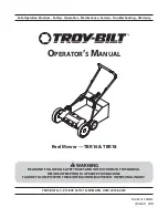 Preview for 1 page of Troy-Bilt TBR16 User Manual