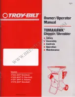 Предварительный просмотр 1 страницы Troy-Bilt Tomahawk 47265 Owner'S/Operator'S Manual