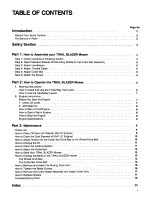 Preview for 2 page of Troy-Bilt Trail Blazer Owner'S/Operator'S Manual