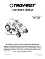 Предварительный просмотр 1 страницы Troy-Bilt Tuffy J689 Operator'S Manual