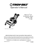 Предварительный просмотр 1 страницы Troy-Bilt Wide-Cut 754B Operator'S Manual