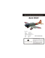 Troy Built Models Aichi D3A1 Instruction Manual preview