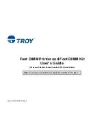 TROY Group Font DIMM Printer User Manual preview