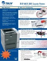 Preview for 1 page of TROY Group MICR 3005 Specifications