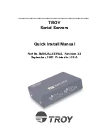 Preview for 1 page of TROY Group Serial Servers Quick Install Manual