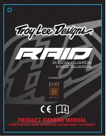 Предварительный просмотр 1 страницы Troy Lee Designs RAID Product Owners Manual