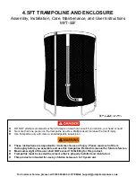 Preview for 1 page of Tru-Jump 380980 Assembly, Installation, Care,  Maintenance And User Instructions