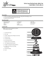 Предварительный просмотр 1 страницы Tru-lite Ultra Low-Profile Solar Attic Fan Installation Instructions