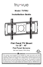 Preview for 1 page of Tru Vue TVFMU Installation Manual