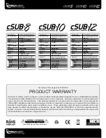 Предварительный просмотр 4 страницы TruAudio cSUB-8 User Manual