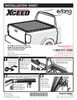 Предварительный просмотр 1 страницы Truck Hero extang XCEED Installation Sheet