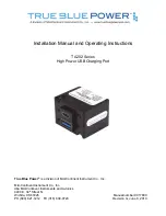 Preview for 1 page of True blue power 6430202-1 Installation Manual And Operating Instructions