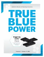 Предварительный просмотр 1 страницы True blue power TWC15 Series Manual