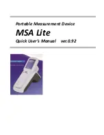 Preview for 1 page of True Systems MSA Lite User Manual