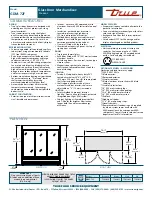 Предварительный просмотр 2 страницы True GDM-72F Specifications