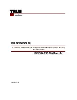 Preview for 1 page of True PRECISION 8i Operation Manual