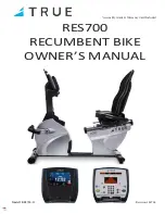 True RES700 Owner'S Manual preview