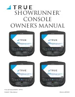 True SHOWRUNNER Owner'S Manual предпросмотр