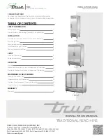 Preview for 1 page of True T-19-HC Installation Manual