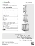 True T-23-HC Installation Manual preview