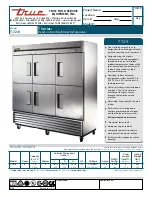 Preview for 1 page of True T-72-6 Specifications