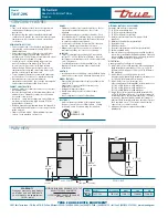 Предварительный просмотр 2 страницы True TA1F-2HS Specifications