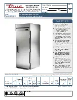 True TA1HRT-1S-1S Specifications preview