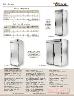 Preview for 1 page of True TA1RRI-1S Specifications