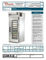 Preview for 1 page of True TA1RRT-1G-1S Specifications