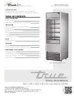 Preview for 1 page of True TAC-27K Installation Manual