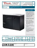 Preview for 1 page of True TBB-24-48FR Specifications