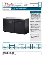 Preview for 1 page of True TBB-24-60FR Specifications