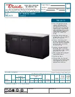 True TBB-24-72 Specifications предпросмотр