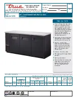 Preview for 1 page of True TBB-24-72FR Specifications