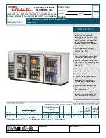 True TBB-24-72G-S Specifications preview