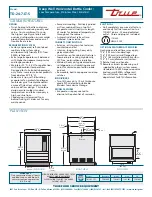 Предварительный просмотр 2 страницы True TD-24-7-LT-S Specifications