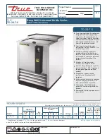 Preview for 1 page of True TD-24-7-S Specifications