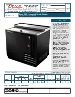 Preview for 1 page of True TD-36-12-LT Specifications