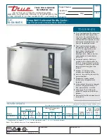 Preview for 1 page of True TD-50-18-LT-S Specifications