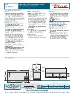 Предварительный просмотр 2 страницы True TD-80-30-S Specifications