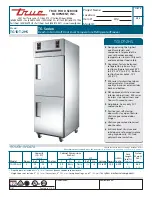 True TG1DT-2HS Specifications preview