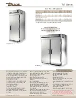 Предварительный просмотр 1 страницы True TG1RRT-1S-1S Specifications