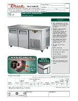 Preview for 1 page of True TGU-2F Specifications