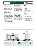 Предварительный просмотр 2 страницы True TGU-3 Specifications