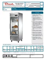 Preview for 1 page of True TH-23G Specifications