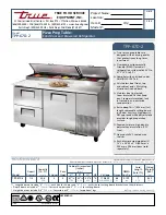 Preview for 1 page of True TPP-67D-2 Specifications