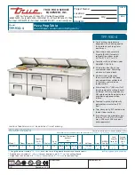 Preview for 1 page of True TPP-93D-4 Specifications