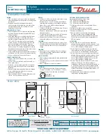 Предварительный просмотр 2 страницы True TR1RPT-1HG-1HS-1S Specifications