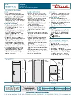 Preview for 2 page of True TR1RRT-1S-1S Specifications