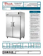 True TR2F-2S Specifications предпросмотр